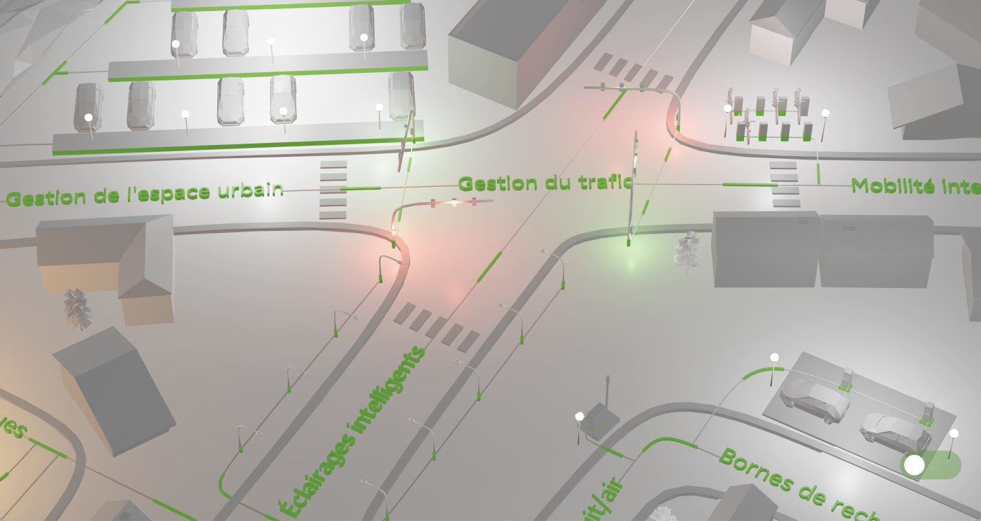 maquette réalisée pour Luminus Cities à l'occasion du salon des Mandataires 2022